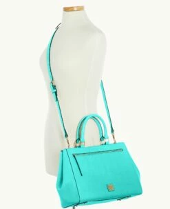Saffiano Zip Satchel Mint -Florentine Shop B1930G SIMISIMI0002 ALT4 1