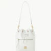 Saffiano Drawstring Off White