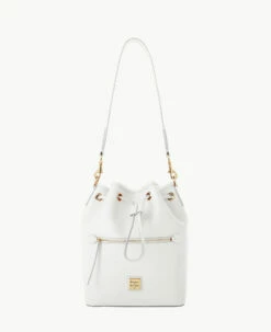 Saffiano Drawstring Off White