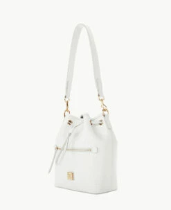 Saffiano Drawstring Off White 2 Saffiano Drawstring Off White -Florentine Shop B1935G SIOWSIOW0002 ALT1