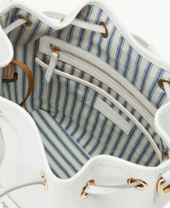 Saffiano Drawstring Off White 3 Saffiano Drawstring Off White -Florentine Shop B1935G SIOWSIOW0002 ALT2