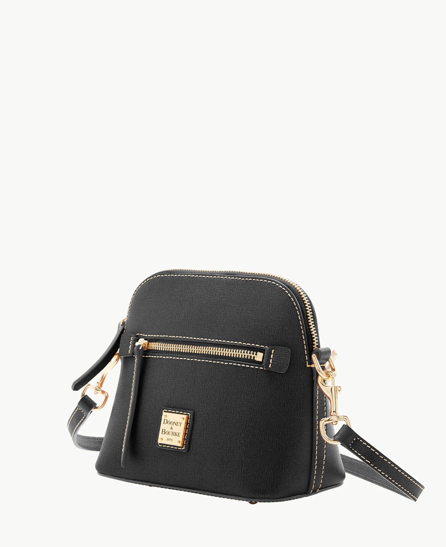 Saffiano Domed Crossbody Black Saffiano Domed Crossbody Black -Florentine Shop B1951G SIBLSIBL ALT1