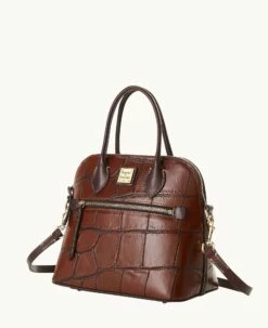 Denison Domed Satchel Cognac 5 Denison Domed Satchel Cognac -Florentine Shop B1954G 8DCGPABM ALT1 1