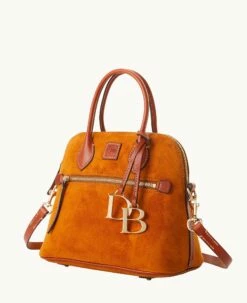 Suede Domed Satchel Honey 7 Suede Domed Satchel Honey -Florentine Shop B1954G SUHNPATN ALT1 1