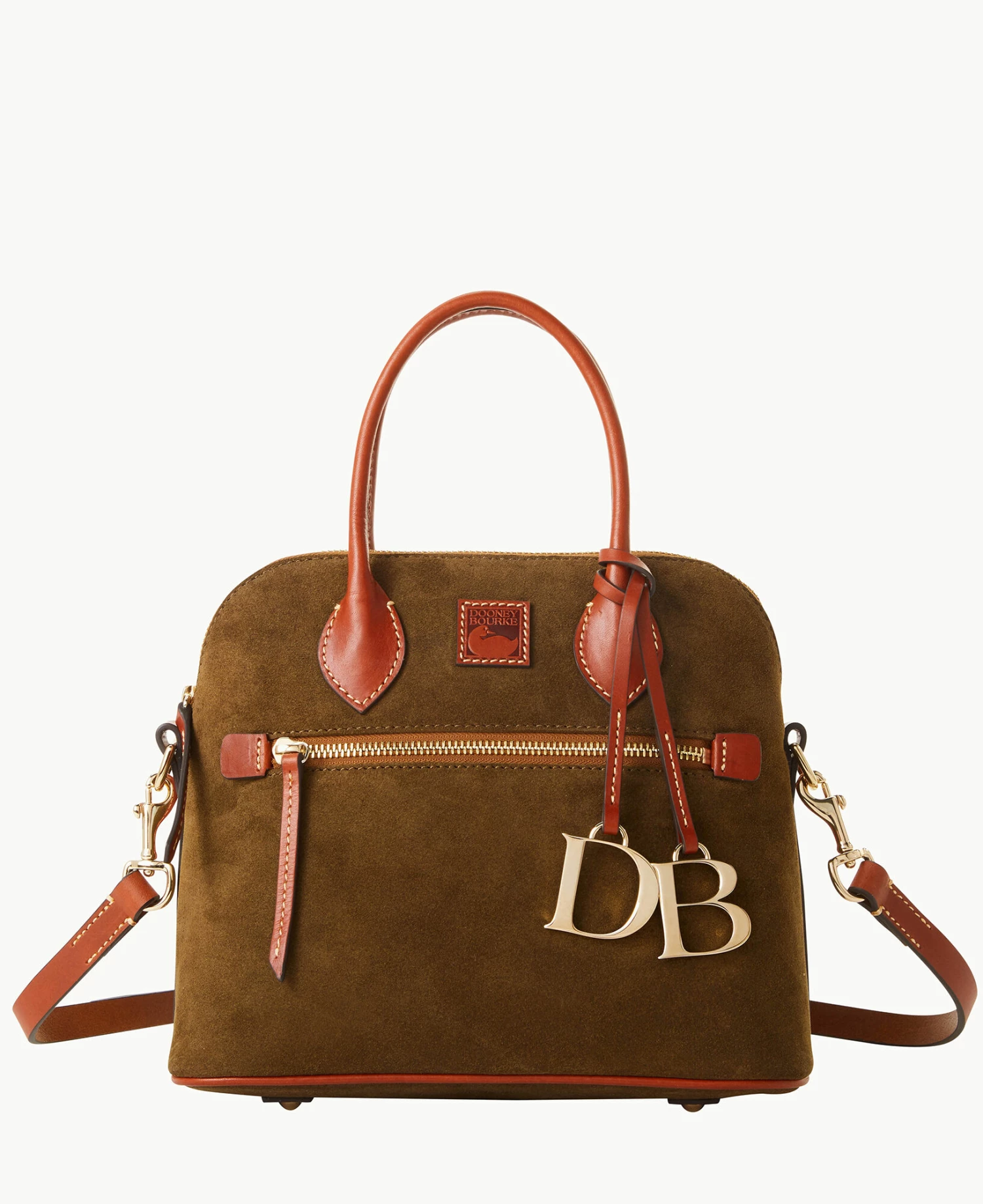 Suede Domed Satchel Honey Suede Domed Satchel Honey -Florentine Shop B1954G SUOLPATN