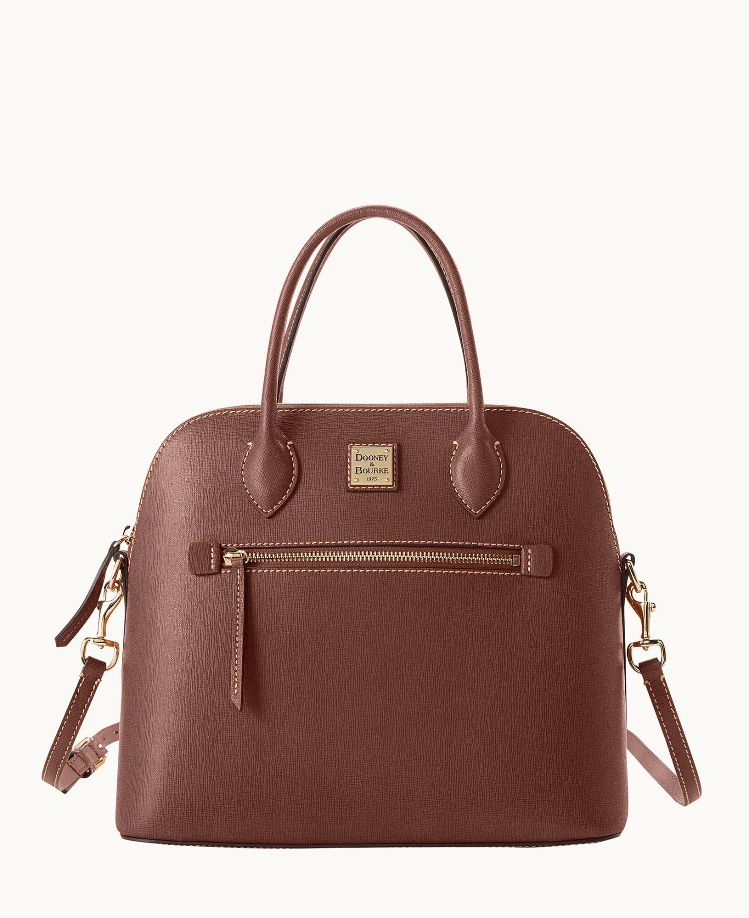 Saffiano Large Domed Satchel Amber Saffiano Large Domed Satchel Amber -Florentine Shop B1955G SIARSIAR 1
