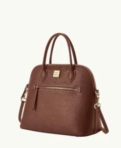 Saffiano Large Domed Satchel Amber 5 Saffiano Large Domed Satchel Amber -Florentine Shop B1955G SIARSIAR ALT1 1