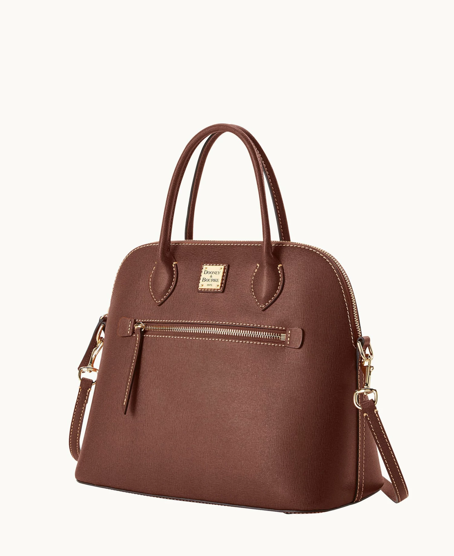 Saffiano Large Domed Satchel Amber Saffiano Large Domed Satchel Amber -Florentine Shop B1955G SIARSIAR ALT1 1