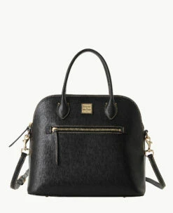 Saffiano Large Domed Satchel Amber 9 Saffiano Large Domed Satchel Amber -Florentine Shop B1955G SIBLSIBL