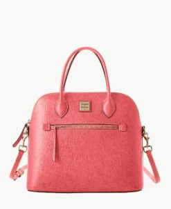 Saffiano Large Domed Satchel Amber 10 Saffiano Large Domed Satchel Amber -Florentine Shop B1955G SIBZSIBZ