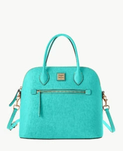 Saffiano Large Domed Satchel Amber 15 Saffiano Large Domed Satchel Amber -Florentine Shop B1955G SIMISIMI