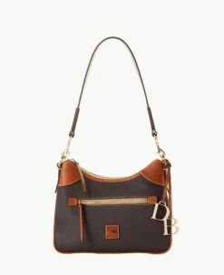 Pebble Grain Small Hobo Caramel -Florentine Shop B1956G 9PBMPAKR