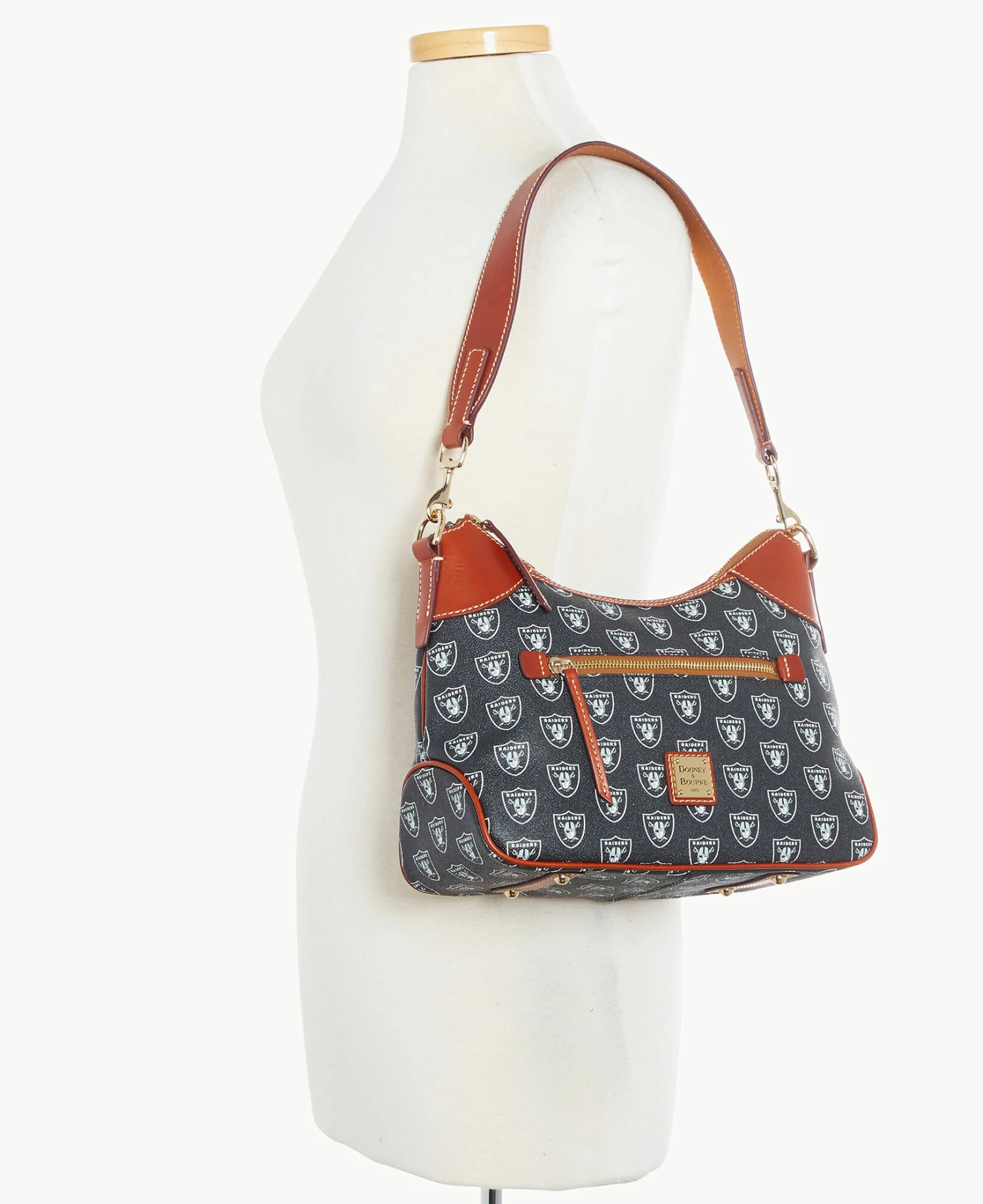 NFL Raiders Hobo RAIDERS NFL Raiders Hobo RAIDERS -Florentine Shop B1957G NJBLPATNRAID ALT4