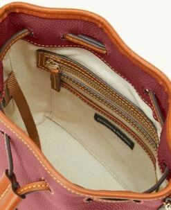 Pebble Grain Small Drawstring Wine 6 Pebble Grain Small Drawstring Wine -Florentine Shop B1959G 9PWNPAKR ALT2 1