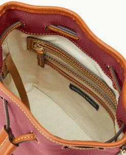 Pebble Grain Small Drawstring Wine 2 Pebble Grain Small Drawstring Wine -Florentine Shop B1959G 9PWNPAKR ALT2