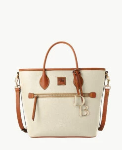 Pebble Grain Handle Tote Caramel -Florentine Shop B1963G 9PBOPAKR