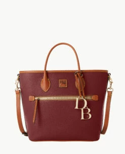 Pebble Grain Handle Tote Caramel -Florentine Shop B1963G 9PBXPAKR