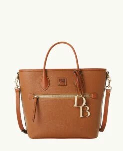 Pebble Grain Handle Tote Caramel -Florentine Shop B1963G 9PCAPAKR 1