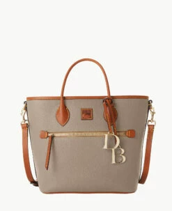 Pebble Grain Handle Tote Caramel -Florentine Shop B1963G 9PTPPAKR