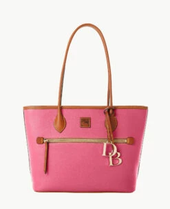 Pebble Grain Tote Hot Pink