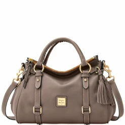 Pebble Grain Satchel Elephant