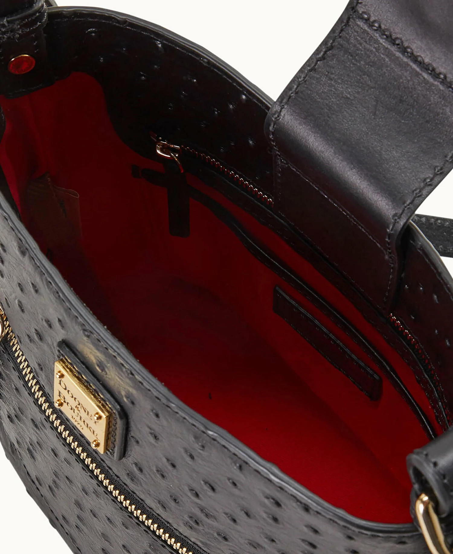 Ostrich Small Ridley Black Ostrich Small Ridley Black -Florentine Shop B2036G OTBLPABL ALT2 1