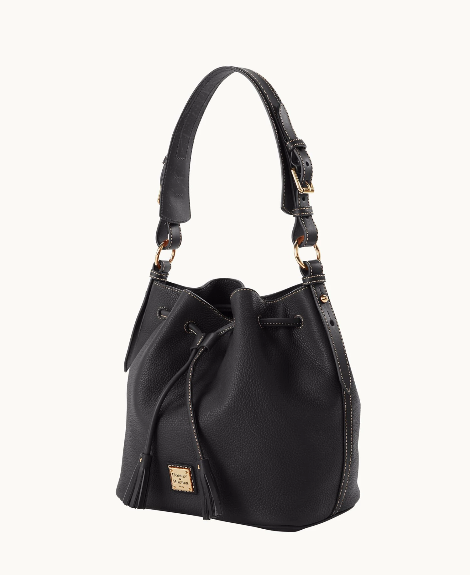 Pebble Grain Drawstring Black Black Pebble Grain Drawstring Black Black -Florentine Shop B2077G AWBLPABL ALT1 1