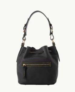 Pebble Grain Drawstring Black Black 8 Pebble Grain Drawstring Black Black -Florentine Shop B2077G AWBLPABL ALT3 1