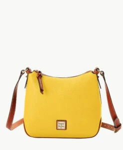 Pebble Grain Crossbody Hobo Dandelion