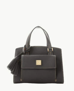 Pebble Grain Small Satchel Bone -Florentine Shop B2170G AWBLPABL