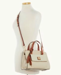 Pebble Grain Small Satchel Bone -Florentine Shop B2170G AWBOPATN ALT4 1