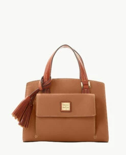 Pebble Grain Small Satchel Bone -Florentine Shop B2170G AWCAPATN