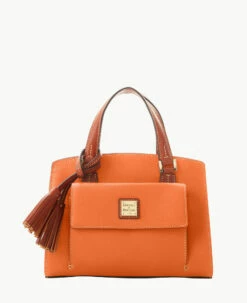 Pebble Grain Small Satchel Bone -Florentine Shop B2170G AWCEPATN