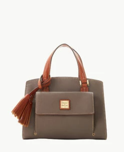 Pebble Grain Small Satchel Bone -Florentine Shop B2170G AWELPATN