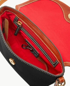 Pebble Grain Crossbody Saddle Bag Black -Florentine Shop B2174G AWBLPATN ALT2