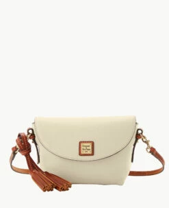 Pebble Grain Crossbody Saddle Bag Black -Florentine Shop B2174G AWBOPATN