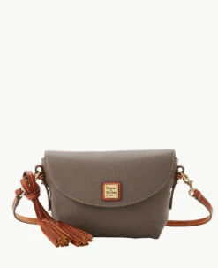 Pebble Grain Crossbody Saddle Bag Black -Florentine Shop B2174G AWELPATN