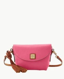 Pebble Grain Crossbody Saddle Bag Black -Florentine Shop B2174G AWHPPATN