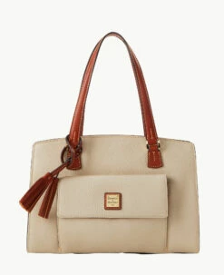 Pebble Grain Shoulder Bag Clementine -Florentine Shop B2175G AWBOPATN