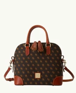 Gretta Domed Satchel Brown Tmoro 5 Gretta Domed Satchel Brown Tmoro -Florentine Shop B2257G NGBMPATN 1