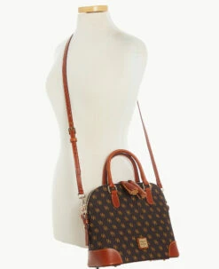 Gretta Domed Satchel Brown Tmoro 4 Gretta Domed Satchel Brown Tmoro -Florentine Shop B2257G NGBMPATN ALT4