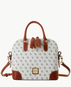 Gretta Domed Satchel Brown Tmoro 11 Gretta Domed Satchel Brown Tmoro -Florentine Shop B2257G NGBOPATN