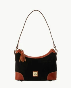Suede Shoulder Bag Navy -Florentine Shop B2264G SUBLPATN