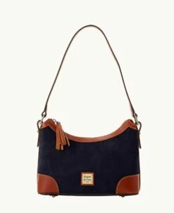 Suede Shoulder Bag Navy -Florentine Shop B2264G SUNVPATN 1