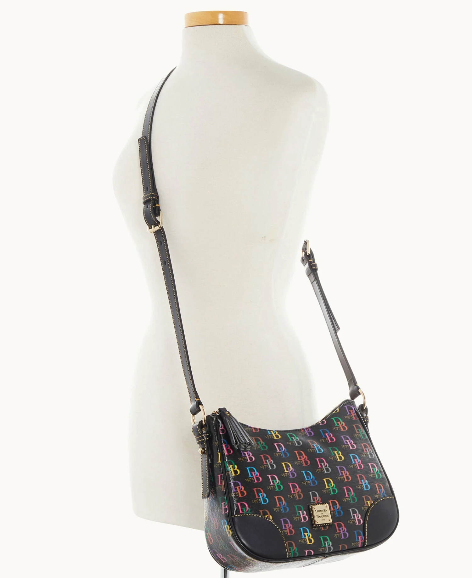 DB75 Multi Crossbody Hobo Black DB75 Multi Crossbody Hobo Black -Florentine Shop B2269G 5SBLPABL ALT4 1