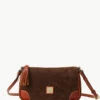 Suede Slim Crossbody Brown Tmoro