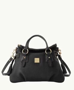 Pebble Grain Stanwich Satchel Black Black 4 Pebble Grain Stanwich Satchel Black Black -Florentine Shop B2275G AWBLPABL 1