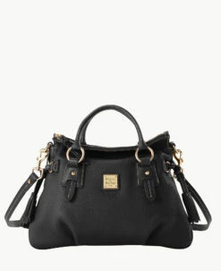 Pebble Grain Stanwich Satchel Black Black 8 Pebble Grain Stanwich Satchel Black Black -Florentine Shop B2275G AWBLPABL 2