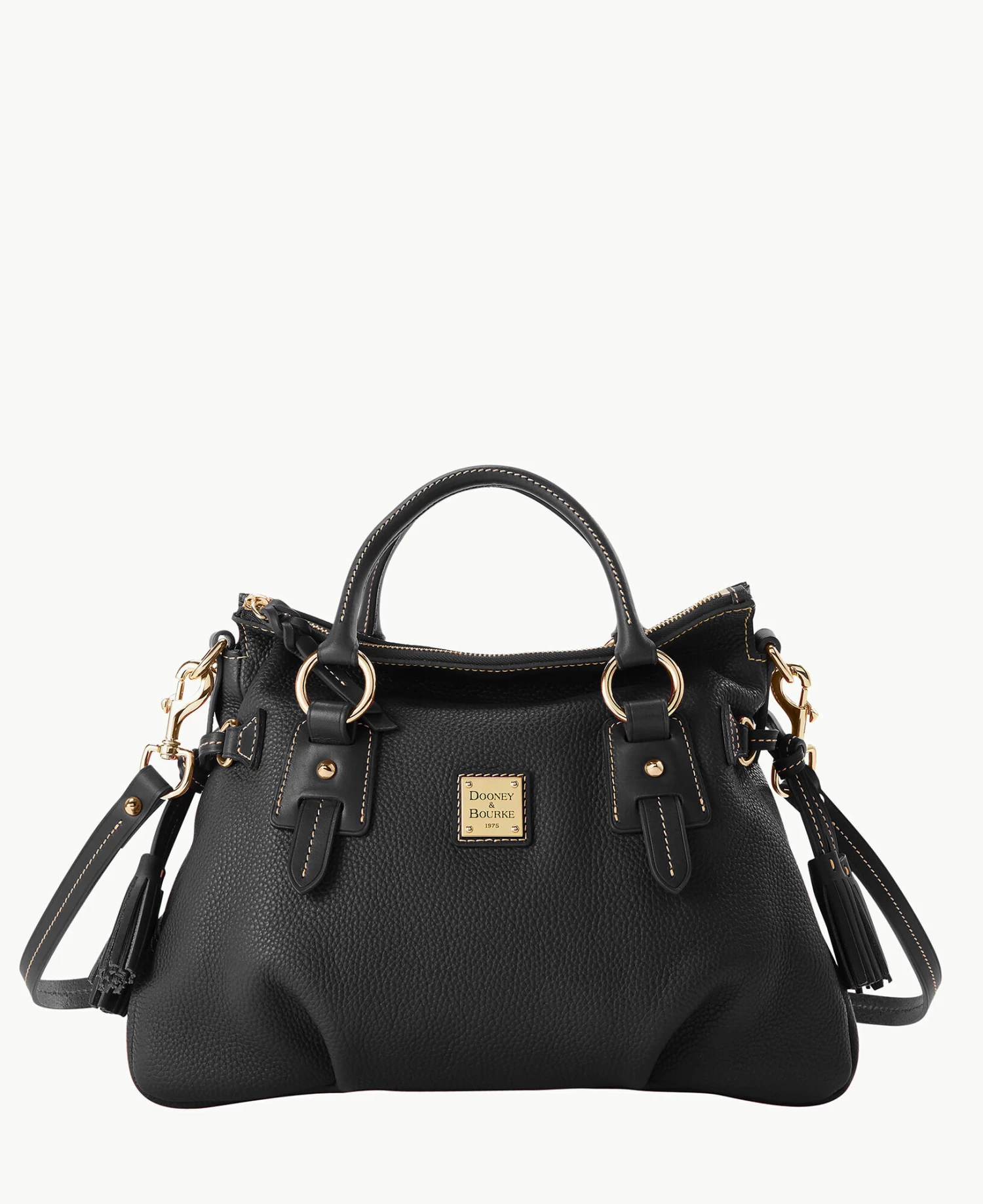 Pebble Grain Stanwich Satchel Black Black Pebble Grain Stanwich Satchel Black Black -Florentine Shop B2275G AWBLPABL