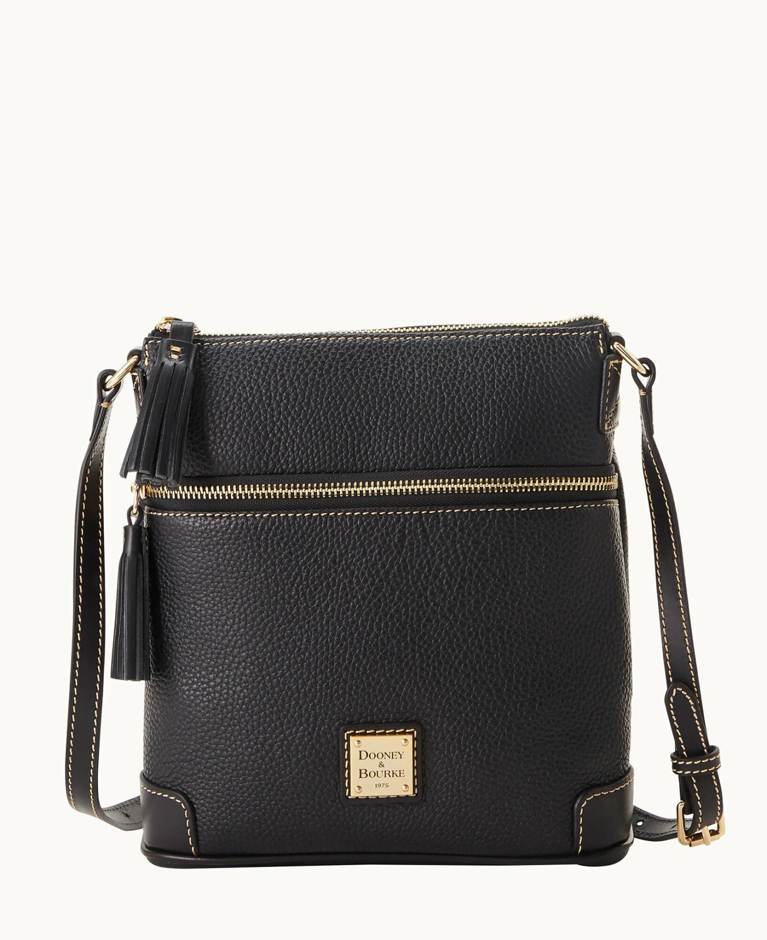 Pebble Grain Small Tassel Crossbody Black Black Pebble Grain Small Tassel Crossbody Black Black -Florentine Shop B2276G AWBLPABL 1